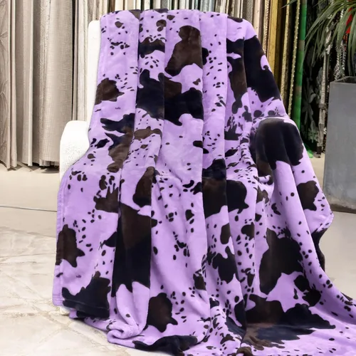 Vista 59 de Manta de vaca para niños de 40 x 50 pulgadas, ropa de cama de forro polar ultrasuave para niños y niñas, manta ligera para cochecito de bebé, bonita