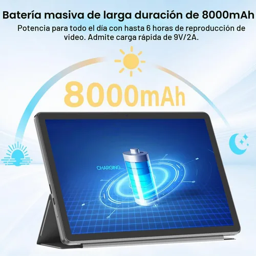 Vista 5 de ECOPAD Tablet Android 15 de 11 pulgadas con teclado, 20 GB de RAM 128 GB de ROM (2 TB TF Expand), procesador Octa-Core, WiFi 6, batería de 8000 mAh