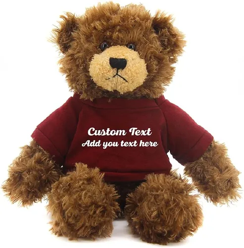 Vista 2 de Oso Brandon de chocolate personalizado – Juguete de peluche personalizado de 12 pulgadas – Regalo perfecto de oso personalizado para graduación, San