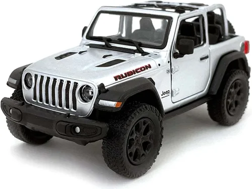 Vista 6 de KiNSMART - Vehículo de juguete modelo Jeep Wrangler Rubicon todoterreno 4x4 de 5 pulgadas, escala 1:34, réplica de coche de metal fundido