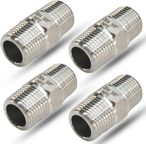 Vista 14 de 1" Tetina macho hexagonal, accesorios de tubería de acero inoxidable 304, adaptador de tubería roscada NPT de 1 pulgada, conectores de tetinas