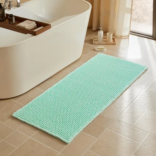 Vista 20 de Triohero Tapete de baño con diseño de gofre, tapete de baño pequeño y bohemio, antideslizante, lavable, ultra suave, súper absorbente, de secado