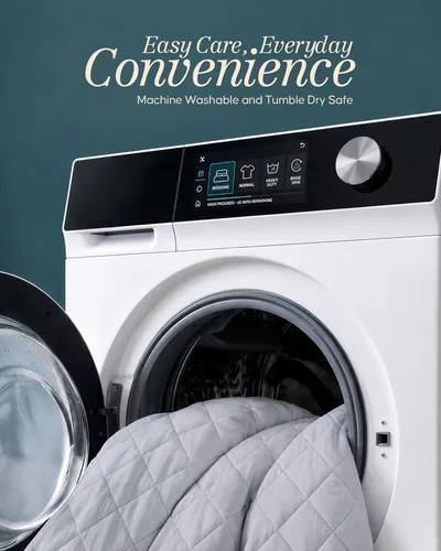 Vista 7 de Utopia Bedding - Cubrecolchón acolchado (tamaño matrimonial), protector de colchón elástico y ajustable con bolsillo profundo que se estira hasta 16