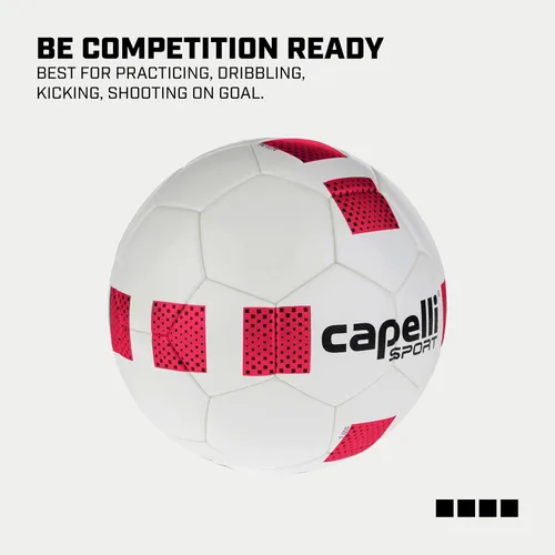 Vista 5 de Capelli Sport Balón de fútbol tamaño 5, Fusion II Cubes FIFA Quality Pro Balón de fútbol para jugadores jóvenes y adultos, entrenamiento