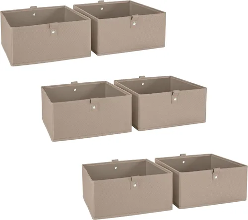 Vista 13 de RiverRidge Set de 2 contenedores de almacenamiento plegables para niños - Organizador de 10.5" con asas - Organizador de armario color oliva