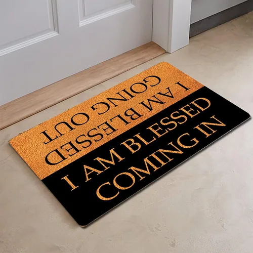 Vista 5 de FunXiLin Divertido tapete de bienvenida (23.6 x 15.7 pulgadas) tapete antideslizante para decoración del hogar para puerta, cocina, entrada