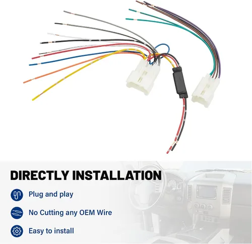 Vista 4 de RED WOLF Arnés de cableado de radio para automóvil, resistencias integradas, protege los vehículos, reemplazo de batería para Toyota Tundra