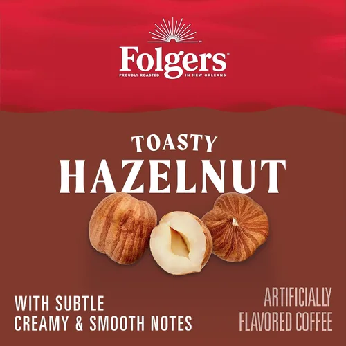 Vista 20 de Folgers Café molido con sabor a caramelo mantequilla, recipiente de 9.6 onzas (paquete de 6)