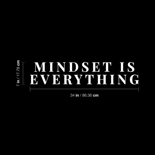 Vista 3 de Calcomanía de vinilo para pared, Mindset is Everything, 7 x 34 pulgadas, calcomanía motivacional positiva y saludable para el hogar, dormitorio