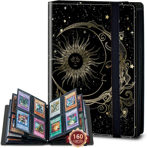Vista 65 de Rossy Carpeta de tarjetas con 4 bolsillos, carpeta de tarjetas intercambiables, álbum de colección de tarjetas, para 160 tarjetas, carpeta