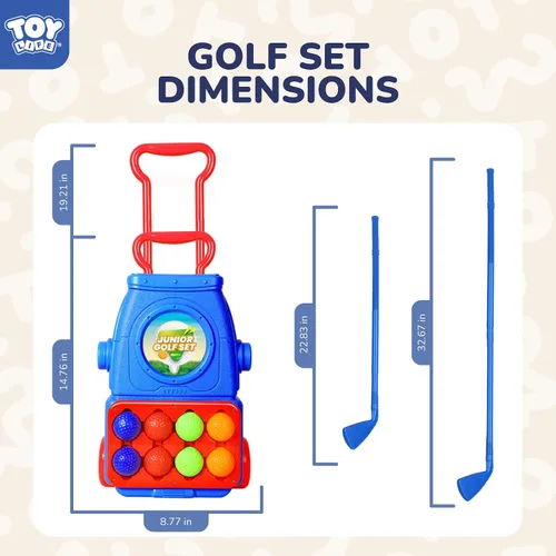 Vista 3 de TOY Life Clubes de golf para niños de 3 a 5 años, juego de palos de golf de plástico para bebés y niños pequeños, juego de golf de 3 a 5 para niños