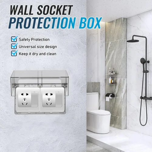 Vista 2 de Cubierta de Enchufe para Exterior Resistente al Agua: Cubierta de Enchufe Eléctrico para Receptáculo al Aire Libre, Resistente al Agua, Tapa