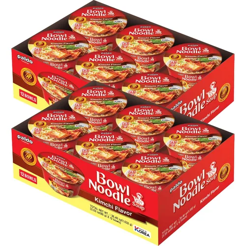 Vista 3 de Paldo Tazón de sopa de fideos Kimchi 3.03oz (paquete de 12)