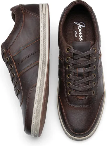 Vista 7 de Jousen Zapatos deportivos de cuero para hombre, estilo retro, para negocios, casuales, para hombres