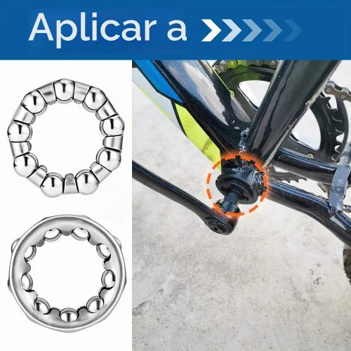 Vista 5 de Retenedor de rodamientos de manivela de bola de bicicleta de 1/4 pulgadas x 9 bolas 4 rodamientos de soporte inferior para bicicleta Schwin
