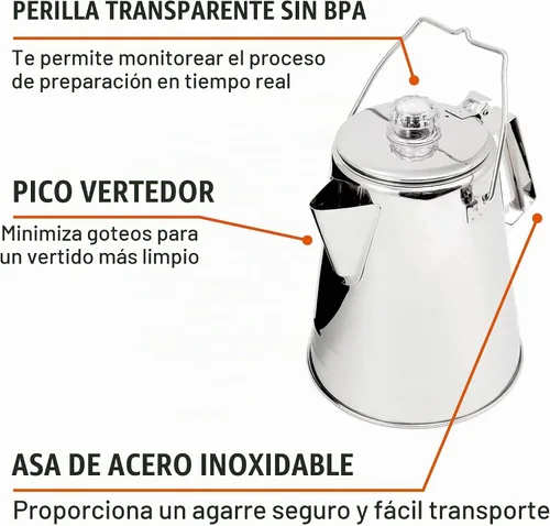 Vista 4 de GSI Sports Products - 65006 cafetera de filtro de acero inoxidable