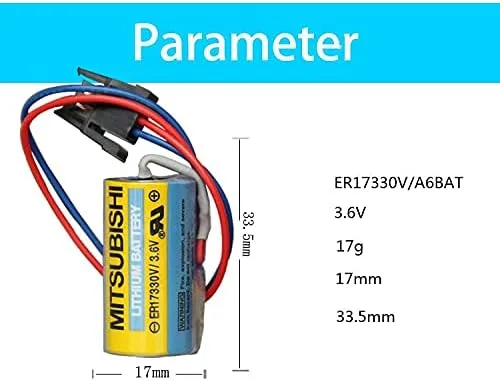 Vista 2 de SHENYANG 10PCS A6BAT ER17330V PLC Tamaño de batería 2/3A 3.6V Li-ion Batería US