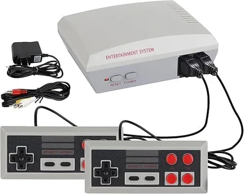Vista 5 de Consola de juegos retro para TV con más de 300 juegos clásicos 2 controladores con cable