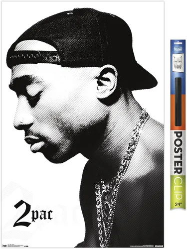 Vista 13 de Trends International Tupac - Póster de pared de perfil, 14.725 x 22.375 pulgadas, versión enmarcada de madera de granero Versión enmarcada Barnwood