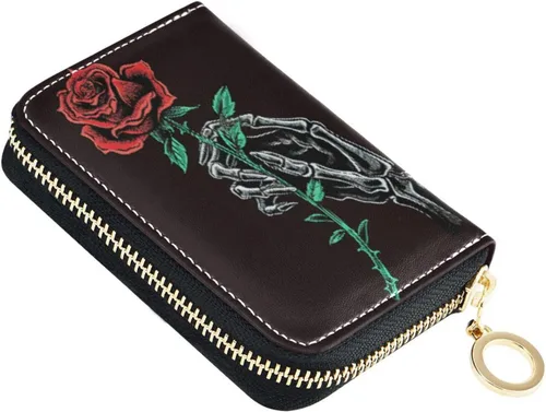 Vista 32 de Tarjetero de Tarjetas de Crédito RFID de Cuero con Cremallera Cartera para Mujeres y Niñas, Color #01, Talla única, Classic