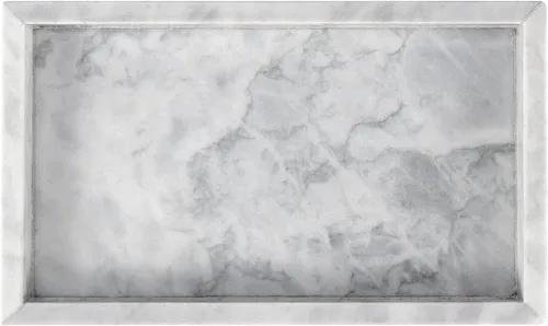 Vista 5 de JEUIHAU Bandeja de mármol de 9.8 x 5.9 x 1.2 pulgadas, bandeja de piedra de mármol natural antideslizante, bandeja rectangular decorativa