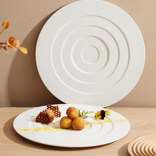 Vista 4 de EERINESS Dinner Plates Set Serving plate serving dish cold dishes Commercial restaurant hotel cooking dish plate ceramic western food plate