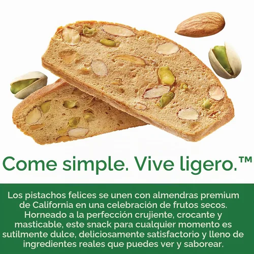 Vista 3 de Nonni's THINaddictives - Galletas finas de almendra, 6 cajas de galletas de pistacho y almendras finas, galletas de almendras dulces crujientes