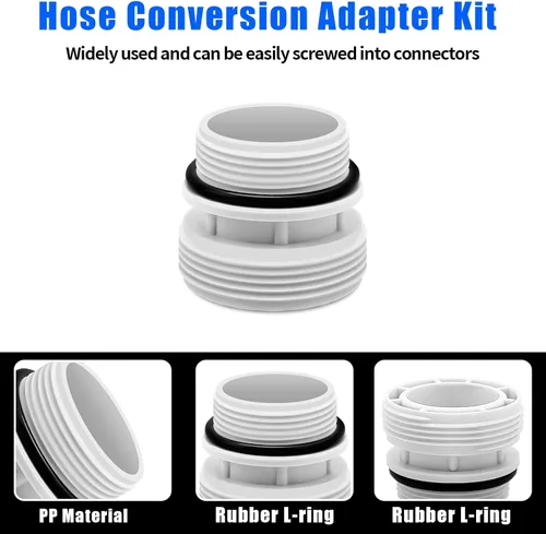 Vista 3 de Paquete de 4 adaptadores de conversión de manguera 4560 de 1.575 in a 1 1/2 pulgadas para Intex Hayward Filter Hose Conversion Kit Compatible with