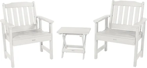 Vista 12 de Highwood AD-KITCHGL1-BKE Lehigh (2) sillas de jardín con mesa auxiliar plegable, color negro