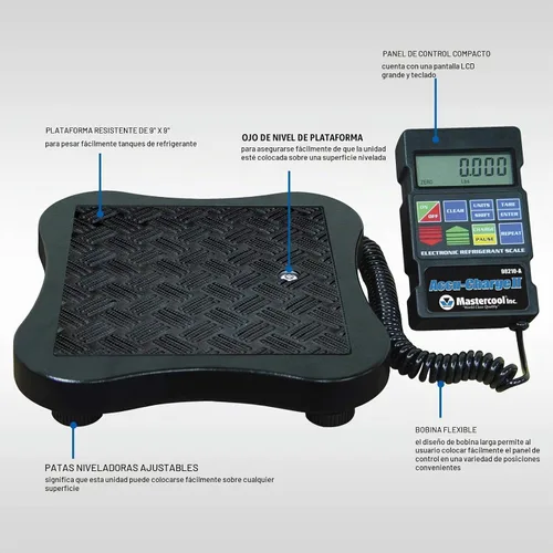 Vista 2 de Mastercool 98210-A Accu-Charge II - Báscula de refrigerante Bluetooth