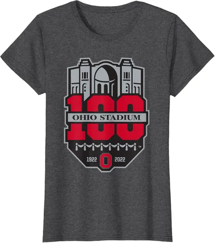 Vista 5 de Camiseta con licencia oficial de los 100 años del logotipo de fútbol del estado de Ohio, Negro