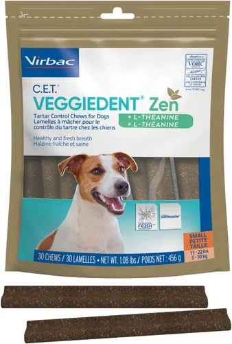 Vista 8 de Virbac C.E.T. VEGGIEDENT Zen Mordillos para el control del sarro para perros - Extra Pequeño