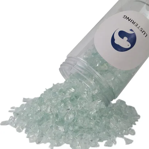 Vista 8 de LUSTERING Vidrio triturado de alto brillo con purpurina, vidrio para fuego, vidrio roto, gemas de vidrio para foso de fuego, manualidades DIY