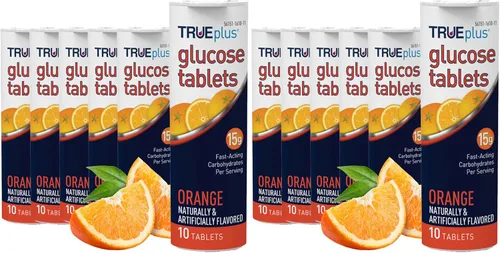 Vista 9 de TRUEplus Tabletas de glucosa, sabor naranja, 10 unidades, 6 tubos