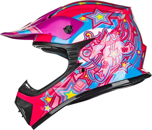Vista 20 de ILM Casco de cara completa para motocicleta, motocross y cuatrimoto para niños y jóvenes, aprobado por el Departamento de Transporte de Estados