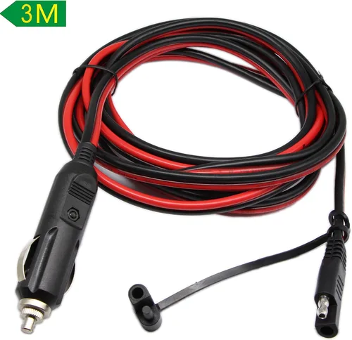 Vista 7 de SinLoon Cable de cargador de batería SAE para encendedor de cigarrillos, enchufe de encendedor de cigarrillos de 12 V 15 A a prueba de agua SAE