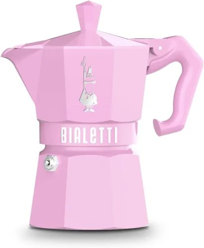 Vista 10 de Bialetti Moka Exclusiva Italiana Roja para 3 Tazas, Fuego Directo (Cafetera, Cafetera de Espresso, Makinetta)