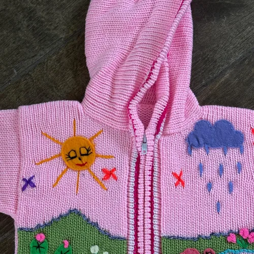 Vista 18 de Peruvian Wool Knitted Sweater with hoodie for babies & toddlers, Unisex, Chompas Peruanas, fall winter sweater