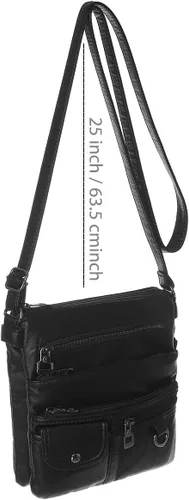 Vista 5 de MINICAT Bolso cruzado pequeño de cuero sintético suave para mujer