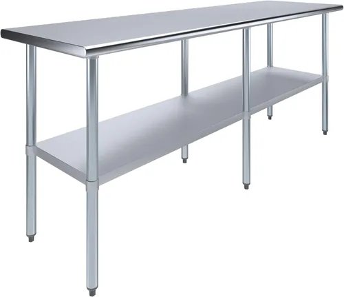 Vista 18 de Mesa de trabajo de acero inoxidable, mesa de metal