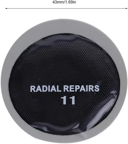 Vista 5 de 120 parches redondos para neumáticos, parches de neumáticos de goma natural de 1.693 in, kit de reparación de neumáticos para automóvil