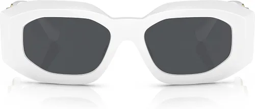Vista 4 de Versace VE 4425U 314/87 Gafas de sol blancas de plástico irregular con lente gris oscuro de color sólido