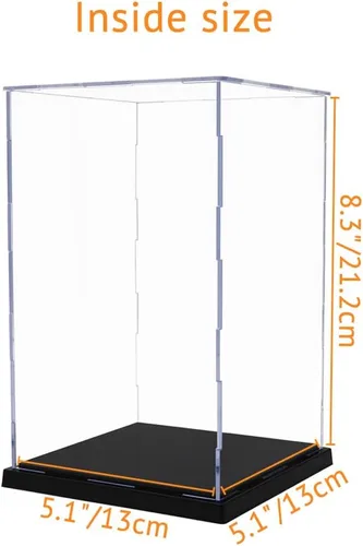 Vista 6 de Odoria Caja transparente de 8 pulgadas para trofeo de estatua de 6 pulgadas de alto - Protector acrílico para figuras de muñecas a escala 1/12