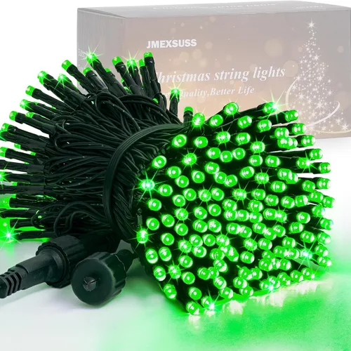 Vista 25 de JMEXSUSS Guirnalda de luces de Navidad de 200 LED azules y blancas, 66 pies, de exterior, expansible, para árbol, fiesta o decoración de hogar