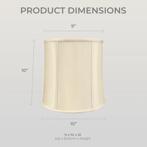 Vista 6 de Royal Designs, Inc. BSO-719-10BG pantalla para lámpara resistente básica con forma de tambo, 9 x 10 x 10 pulgadas, Beige