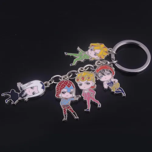 Vista 8 de FunBoat JJBA JoJo - Llavero de flecha Jotaro Joseph Josuke Cosplay Anime Charm Regalos para niños, niñas, adolescentes, mujeres y hombres