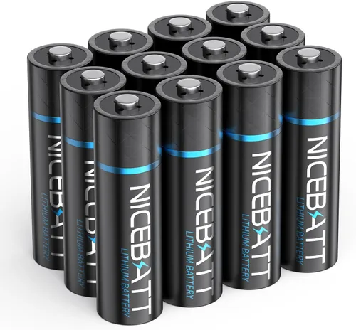 Vista 8 de NICEBATT Baterías AA de litio de 3500 mAh, 1.5 V de alta capacidad doble A para cámara Blink congelador, termómetro, etc., 4