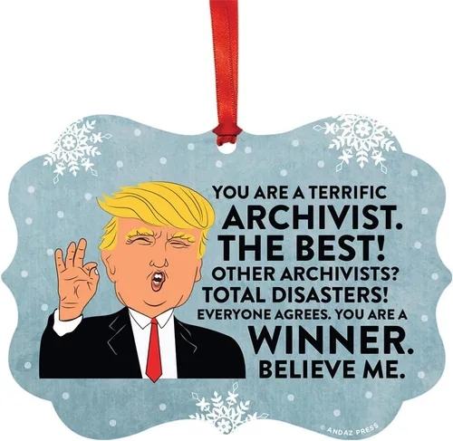 Vista 27 de Andaz Press Presidente Donald Trump Fancy Frame Recuerdo Adorno de Navidad Regalo de broma Ejecutivo de Cuenta, 1 paquete, Divertidas Ideas
