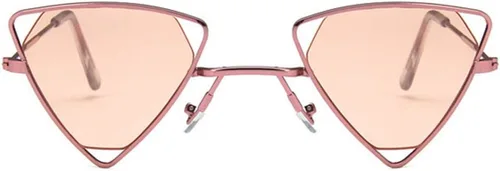 Vista 3 de Shiratori Lentes de sol retro clásicos y elegantes para hombres y mujeres, 100% protección UV, estilo de diseño triangular