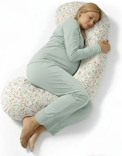 Vista 11 de BellaMoon - Almohada de embarazo en forma de C para dormir (55 pulgadas) Almohada corporal de maternidad con funda refrescante de soporte suave